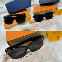 okulary przeciwsłoneczne Louis Vuitton czarne okulary LV