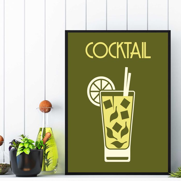 plakat do kuchni koktajl z owocami, obraz do kuchni koktajl sok owoce
