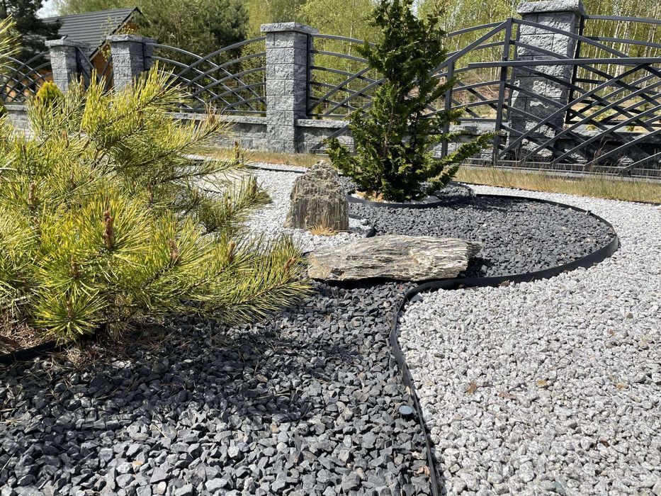 Grys bazaltowy szary czarny kruszywo kamienie ozdobne kamień ogrodowy