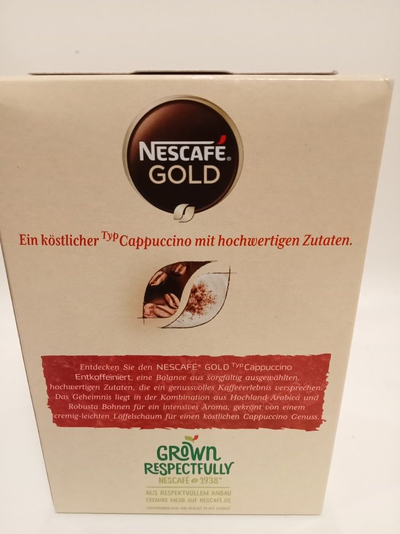 Nescafe gold cappuccino bezkofeinowe 10 szt