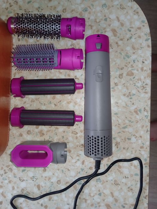 Мультистайлер 5 в 1 Hot Air Styler \ Фен щітка в кожаному кейсі