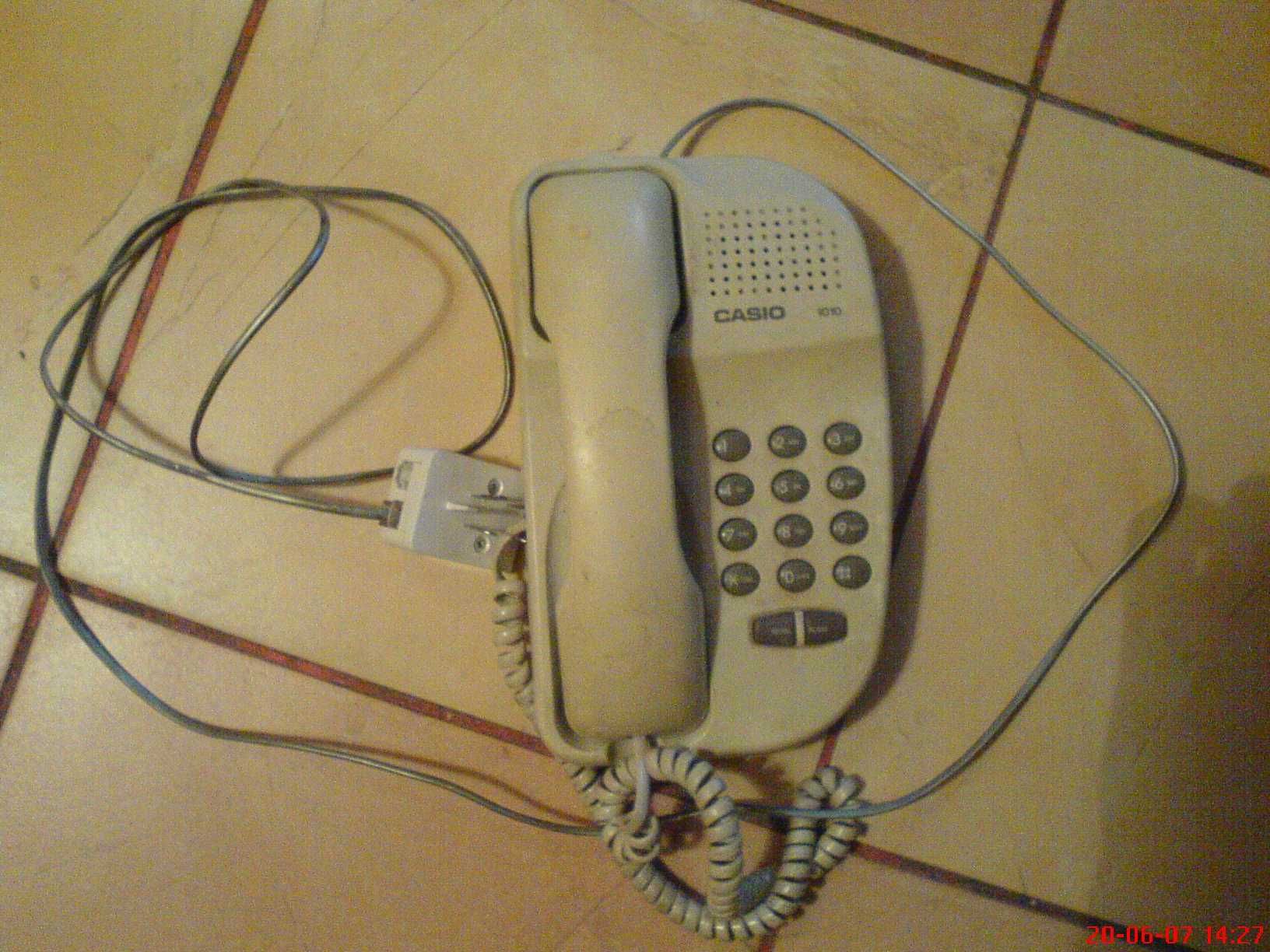 Telefon stacjonarny Casio 1010 słuchawka przewód telefoniczny działa