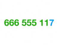 Złoty numer 666.555.117 prosty, prepaid
