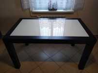 stół brązowy 140 cm x 80 cm