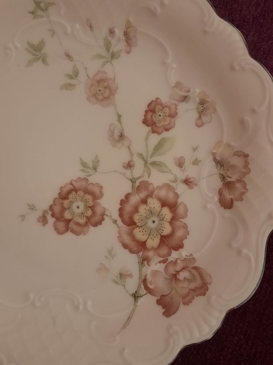 Stary talerzyk deserowy porcelana kolekcje antyki