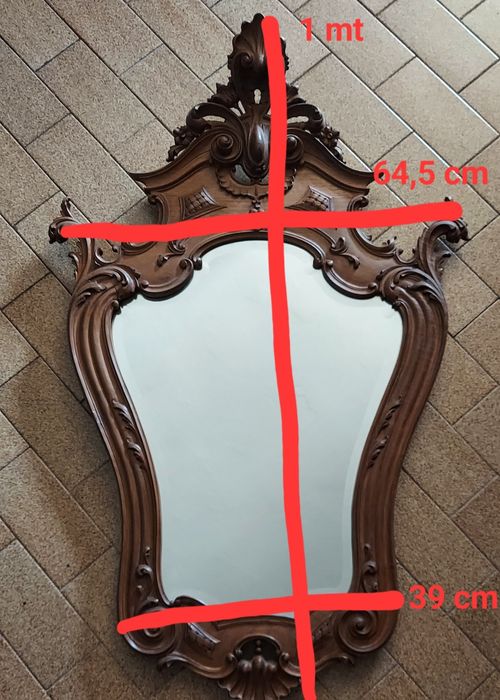 Espelho antigo em madeira