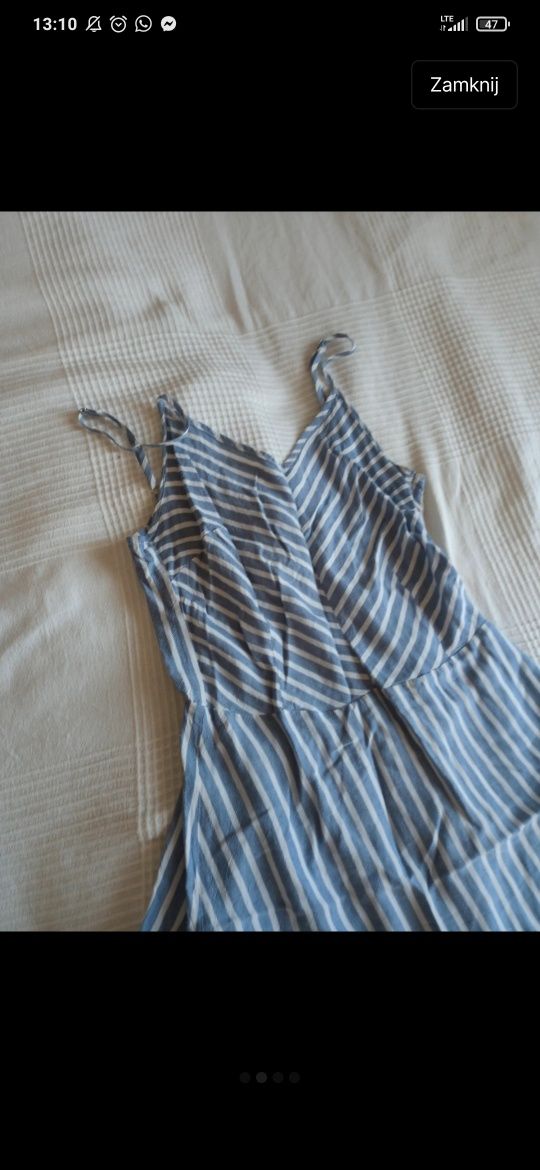 Sukienka w paski wiskoza Reserved S