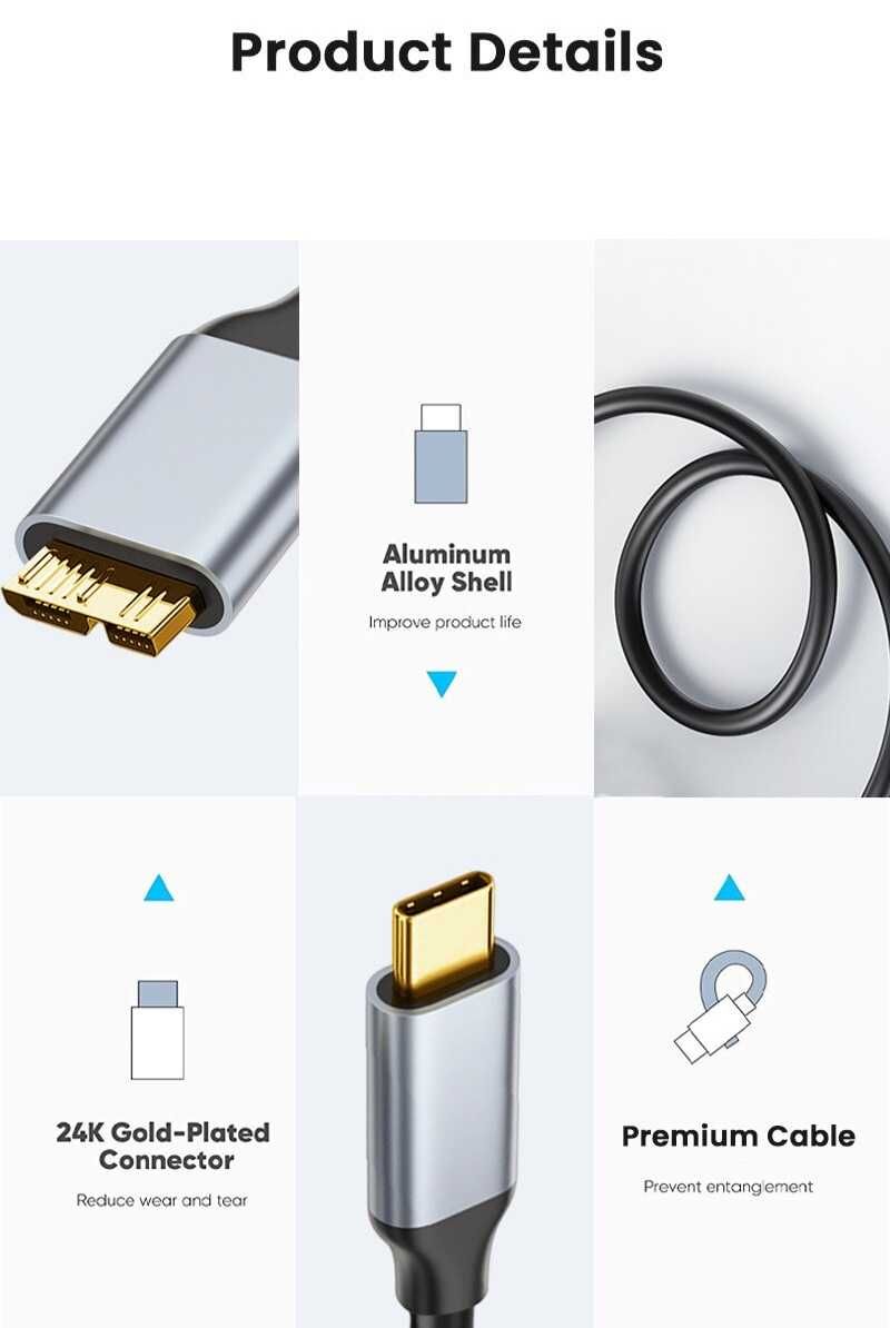 Кабель USB Type-C - USB Micro B 3.0