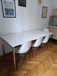 Torsby Ikea stół chrom biel 180/85