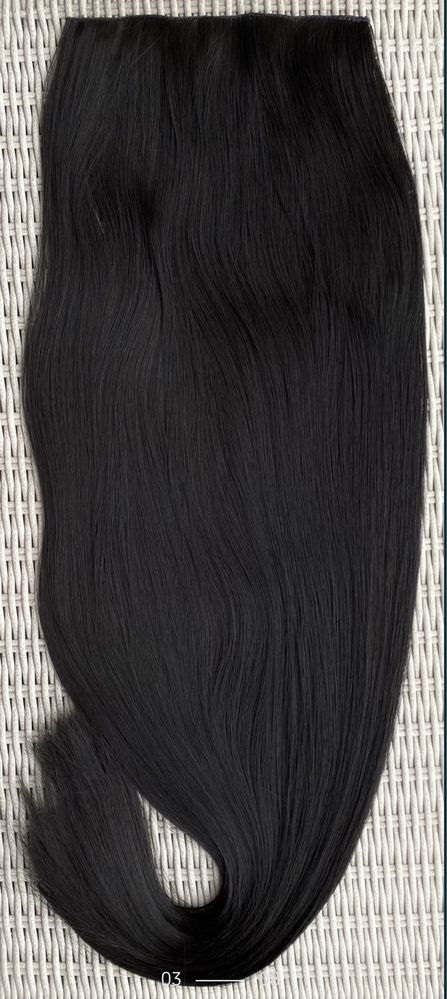 Premium Ultra włosy doczepiane, mega długie, czarny 100 cm ( 403 )