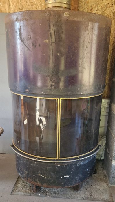 Kominek DUŻY okrągły do zabudowy. Duża moc