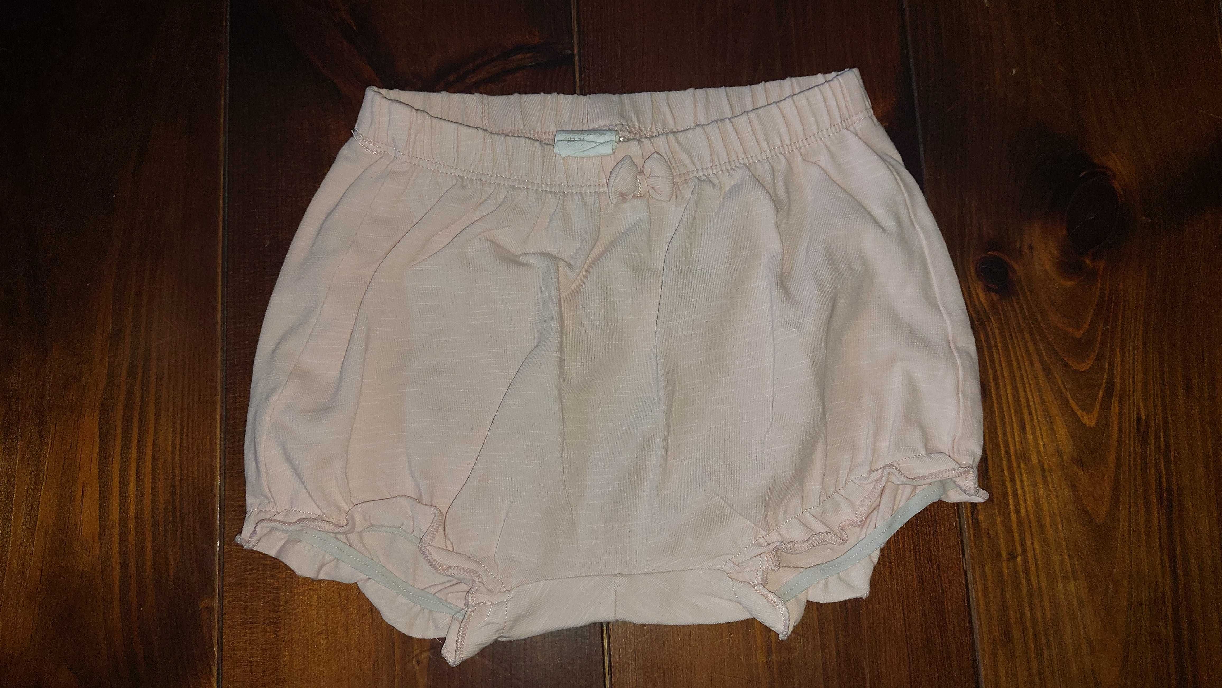 H&M, Bawełniane bufiaste majtasy/spodenki dla dziewczynki, rozmiar 74