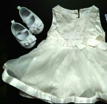 Sukienka do chrztu 74 buty sukieneczka chrzest biała wanilia