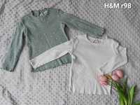 H&M bluzki w prążek dla dziewczynki