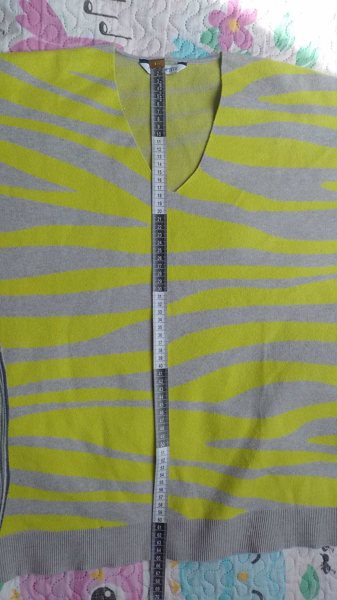 sweter damski szaro- żółty  firmy NEXT
