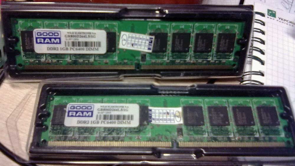 ddr2 800 1gb 2 планки