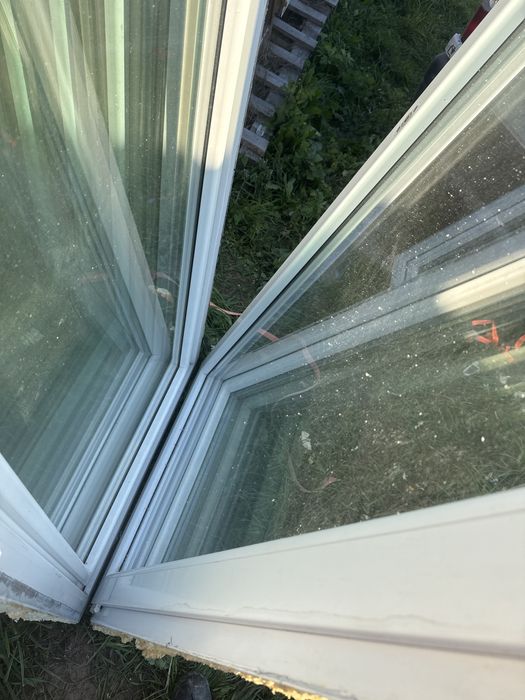 10x okno balkonowe pcv biale 87x229 rozwierne (demontaz 90x230, zimowy