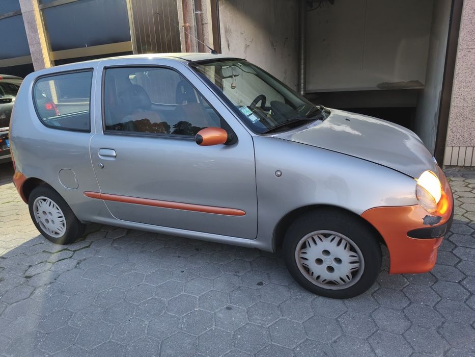Fiat Seicento cinza/laranja