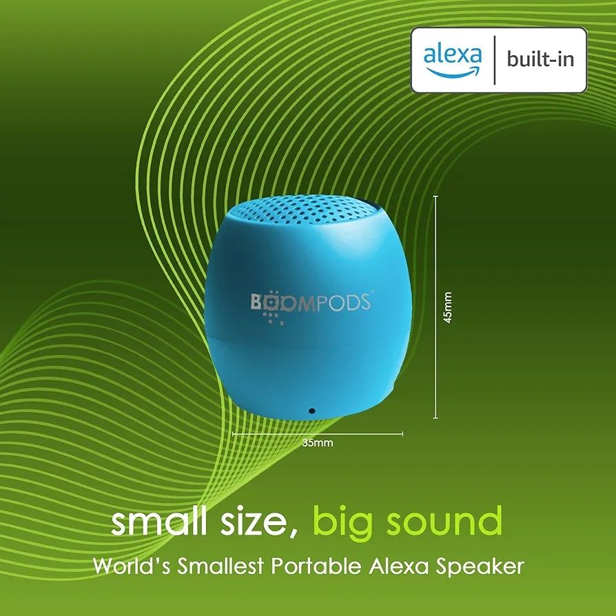 Mini głośnik najmniejsza alexa boompods zero bluetooth