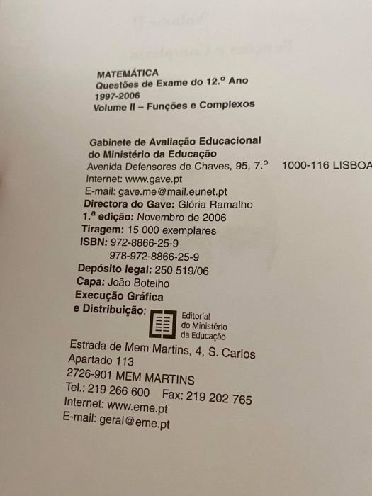 Livro Questões Exame Matemática 12º ano