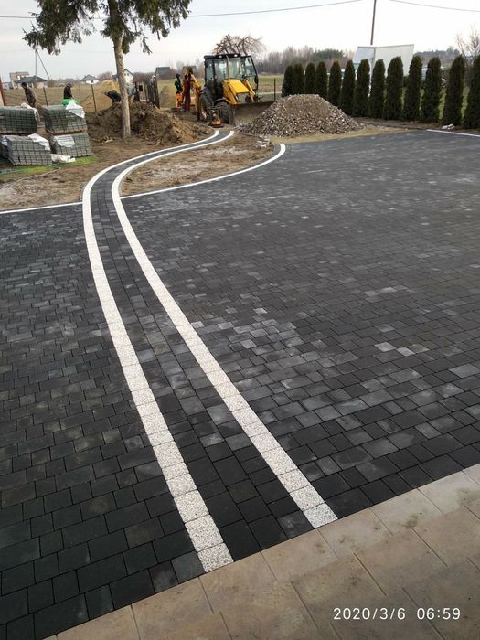 Kompleksowe układanie kostki brukowej, usługi brukarskie, brukarstwo