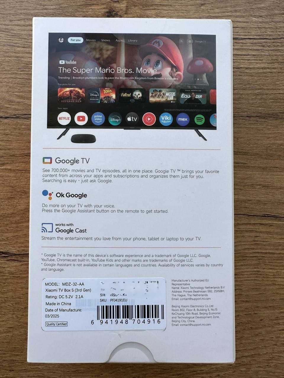 Медиаплеер Xiaomi Mi Box S 3nd Gen MDZ-32-AA