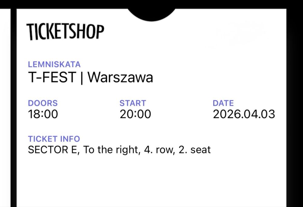 Продам 2 квитки на T-fest