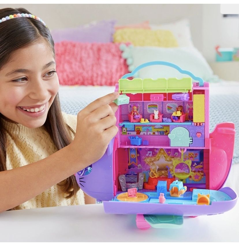 Polly Pocket kitty airways кошеня plane кітті літак mattel