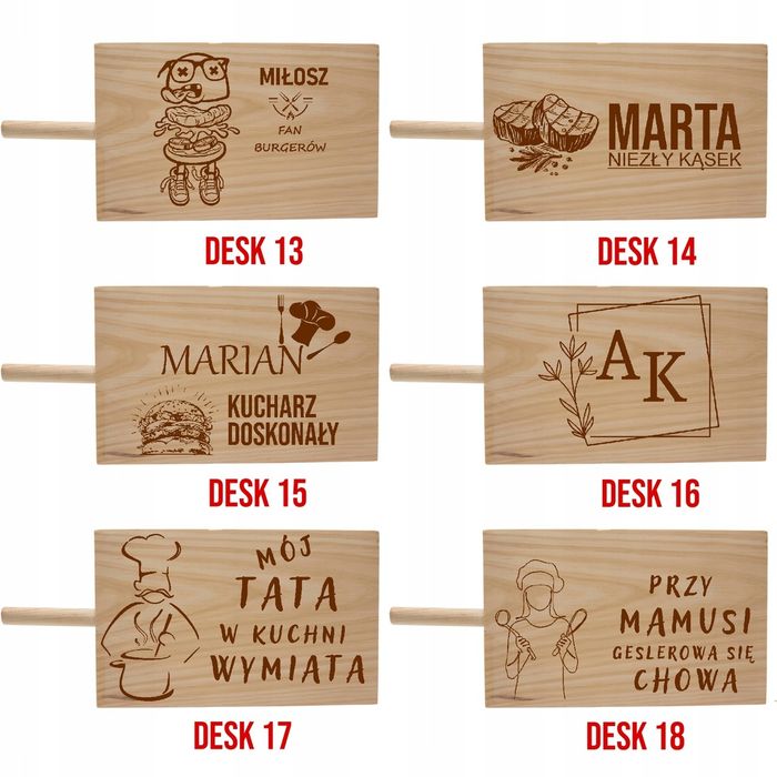 Kuchenna deska do krojenia z grawerem 30x19  prezent dla bliskich