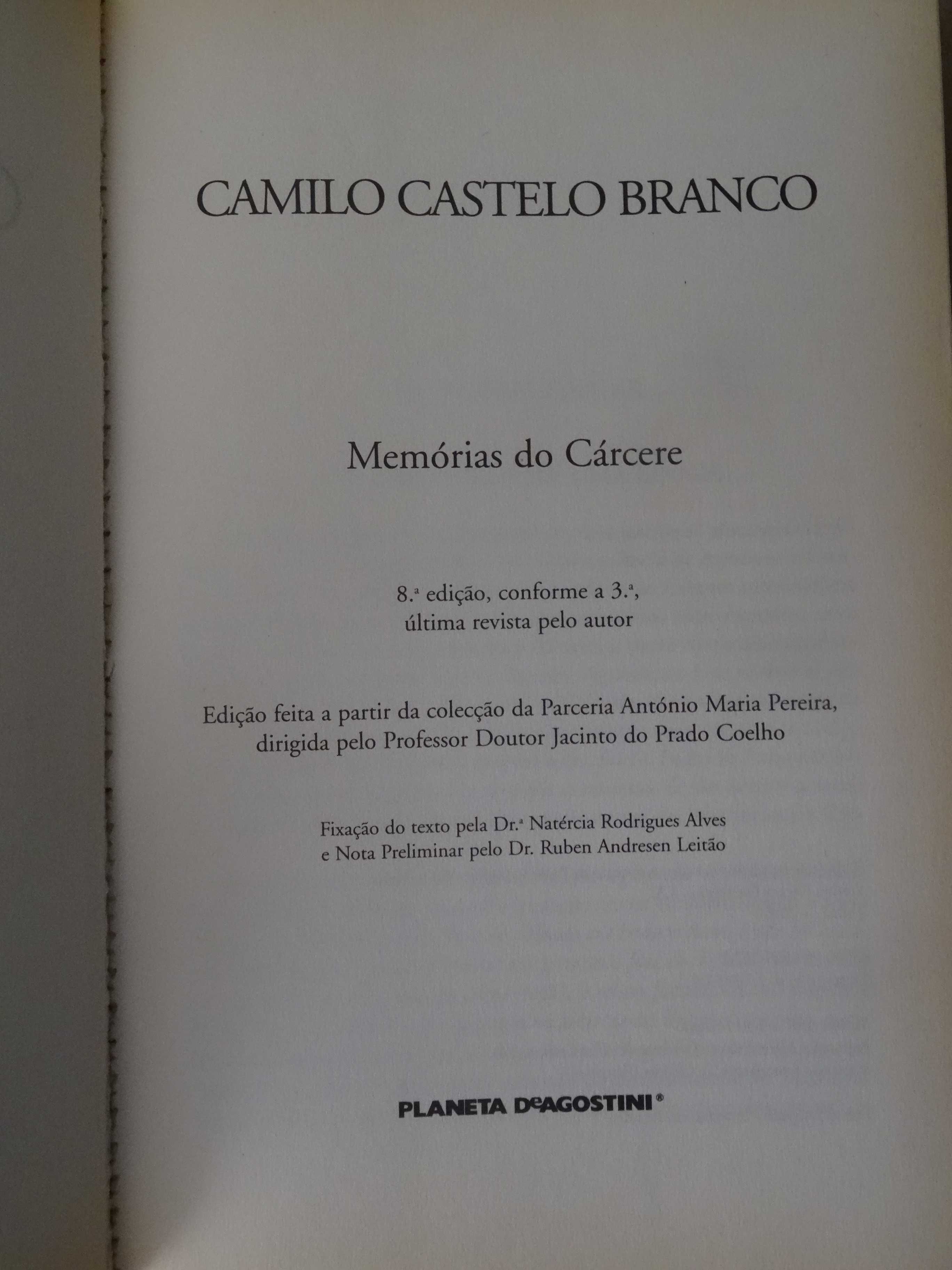 Memórias do Cárcere de Camilo Castelo Branco