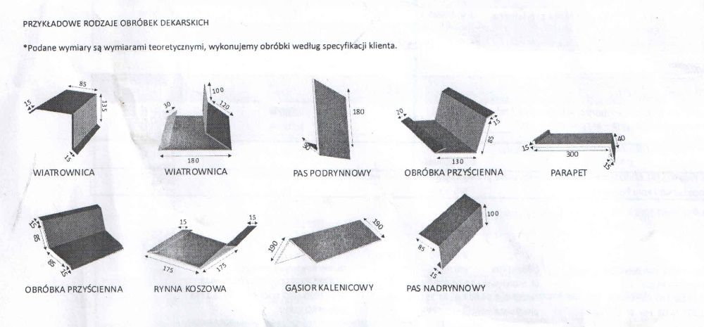 Blacha gładka obróbkowa/ obróbka /