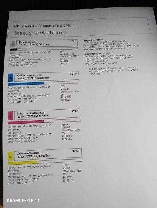 Принтер HP Lazer Jet pro 200 color MFP M276N кольоровий лазерний принт