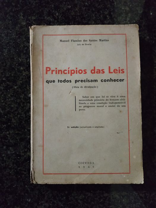 Livro Princípios das Leis que todos precisam conhecer de 1956