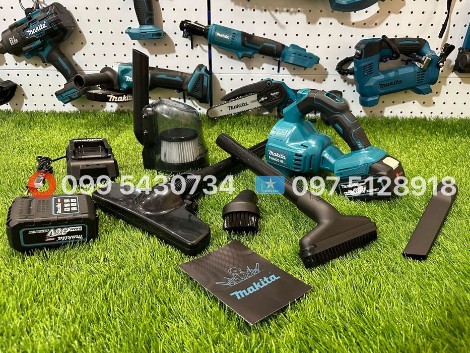 Пилосос аккумуляторний Makita PHM201BL 36V 8ah ємність бака 600 мл