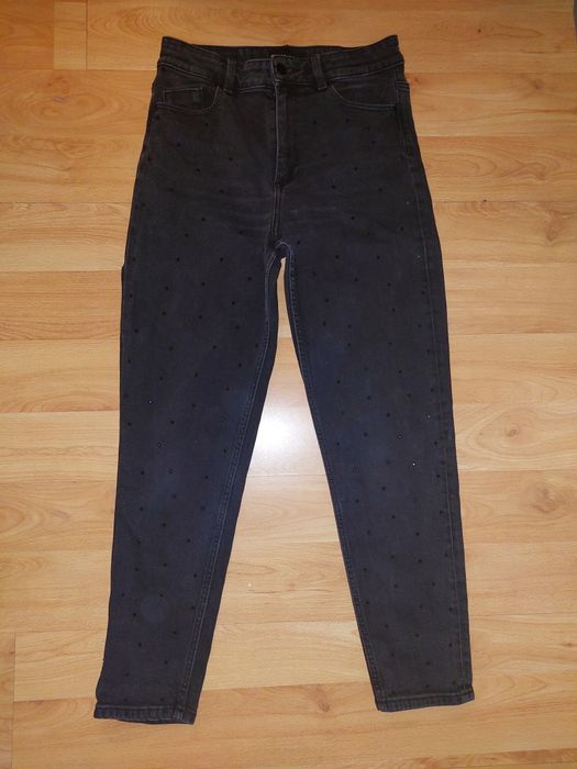 Spodnie damskie jeansowe grafitowe Mohito rozmiar 36