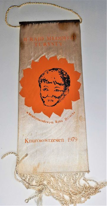 Proporczyk KWK Knurów Koło PTTK nr 10 Rajd Młodego Turysty