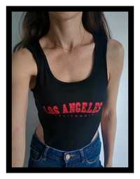 Czarne body Shein (XS/34) #LosAngeles #wyciecie #black