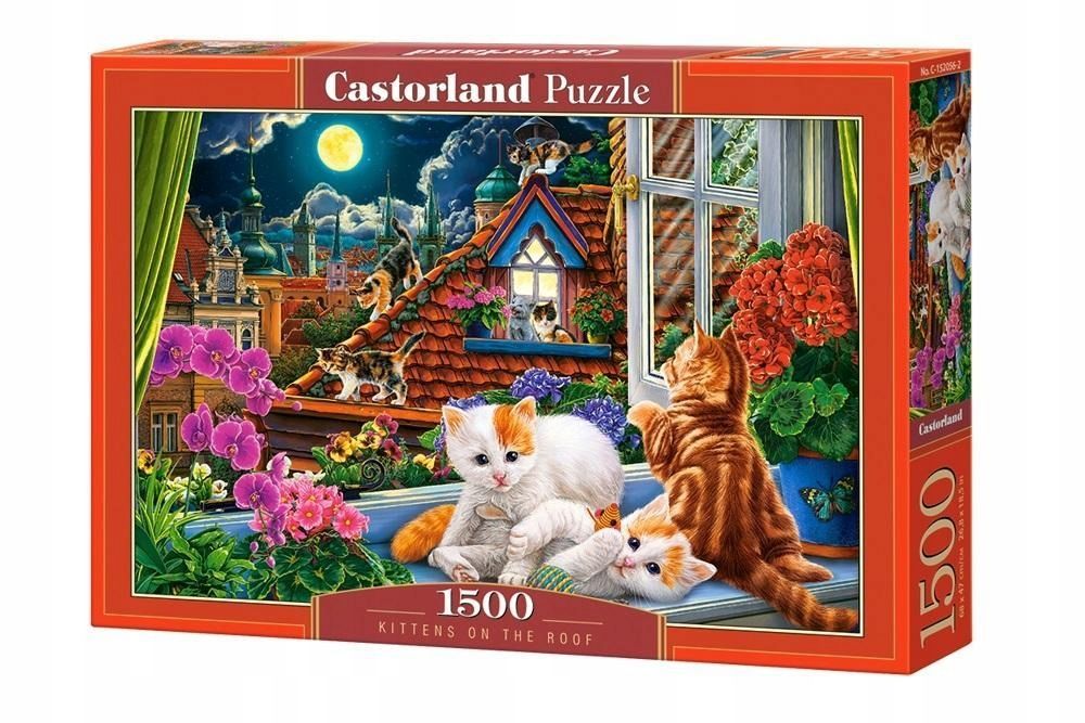 Puzzle 1500 Kittens On The Roof Castor, Castorland