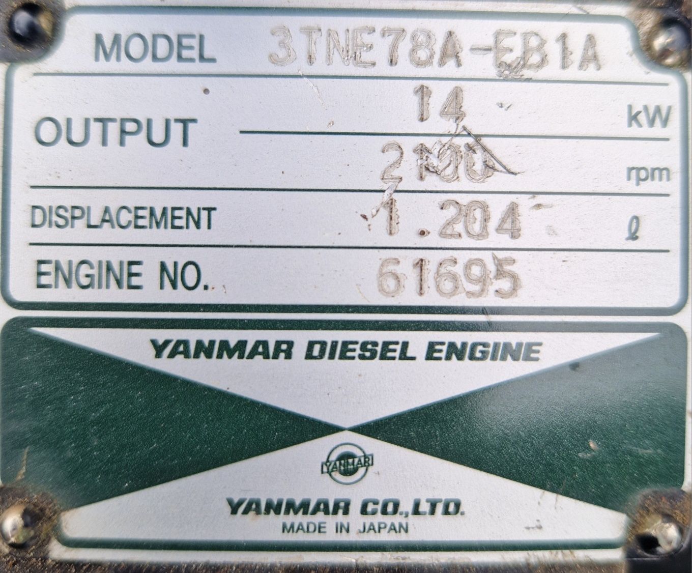 Pompa wtryskowa Yanmar 3 cylindry diesel