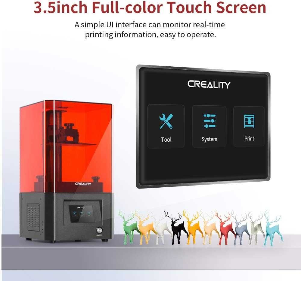 Impressora 3D Resina CREALITY LD-002H + extras