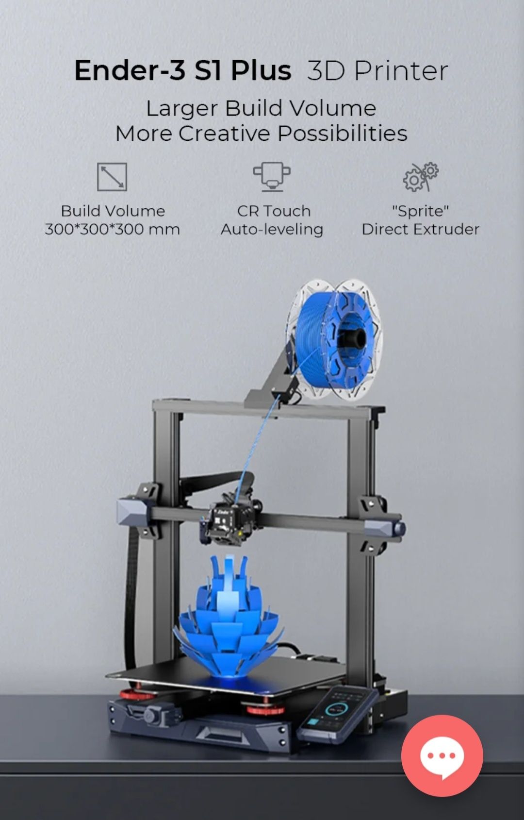 Impressora 3D Creality Ender-3 S1 Plus