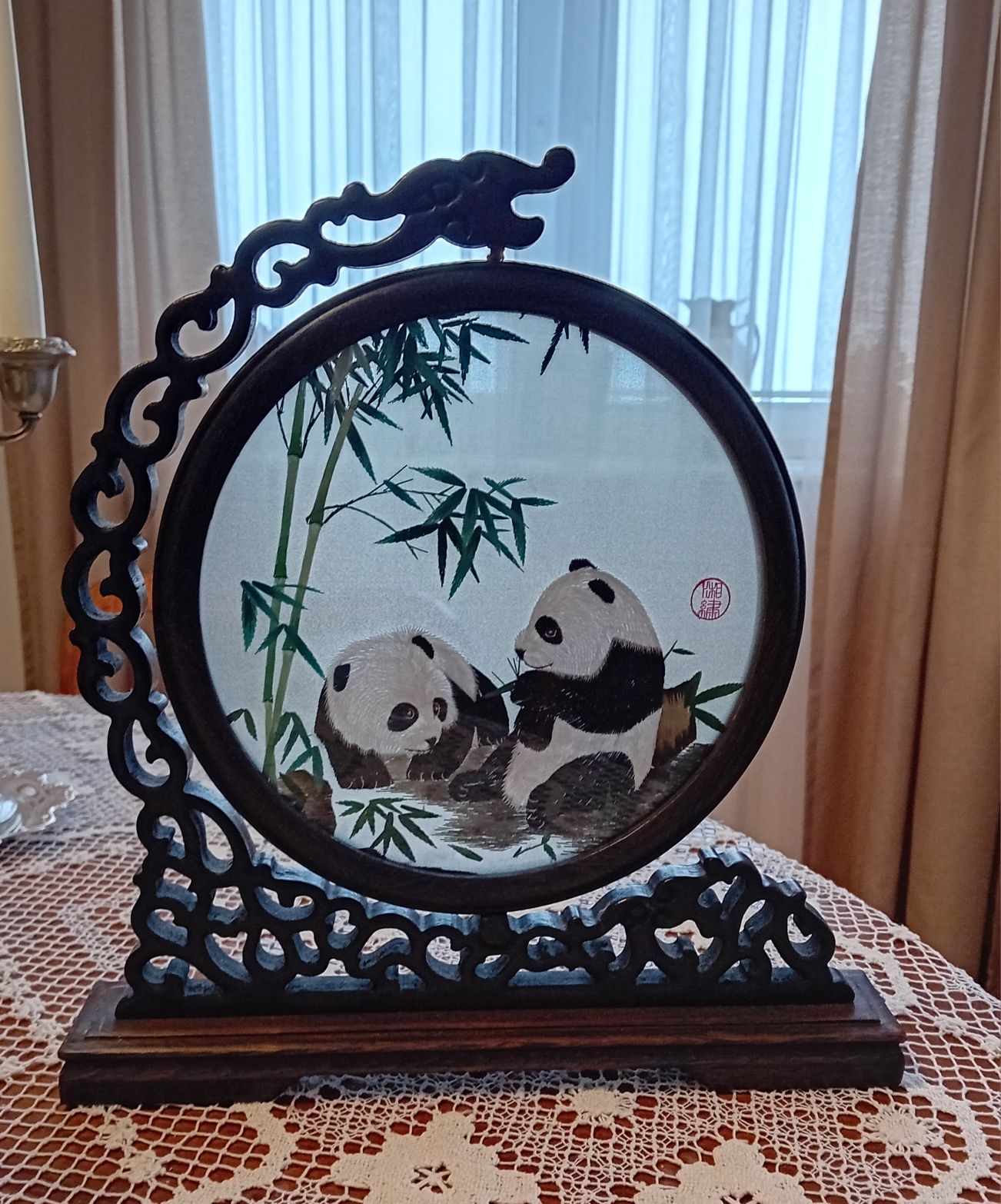 Chińska ramka z pandami