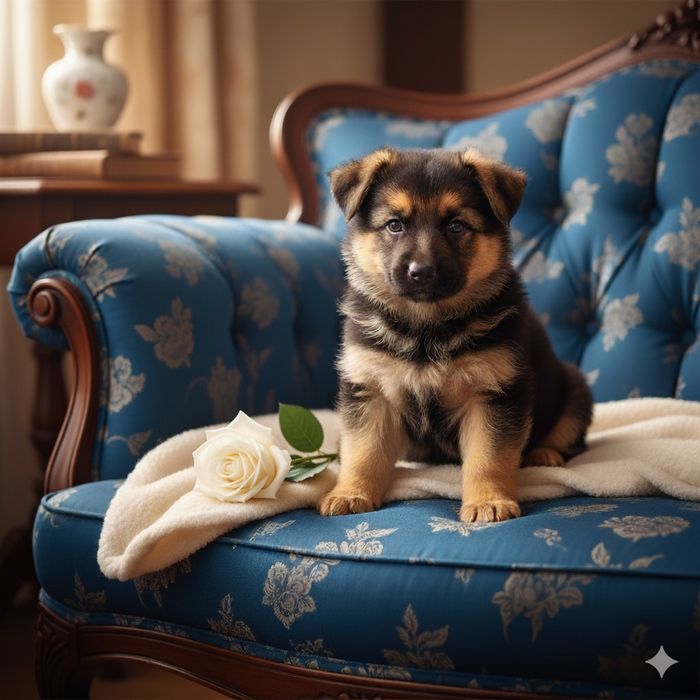 Хлопчик  німецької вівчарка