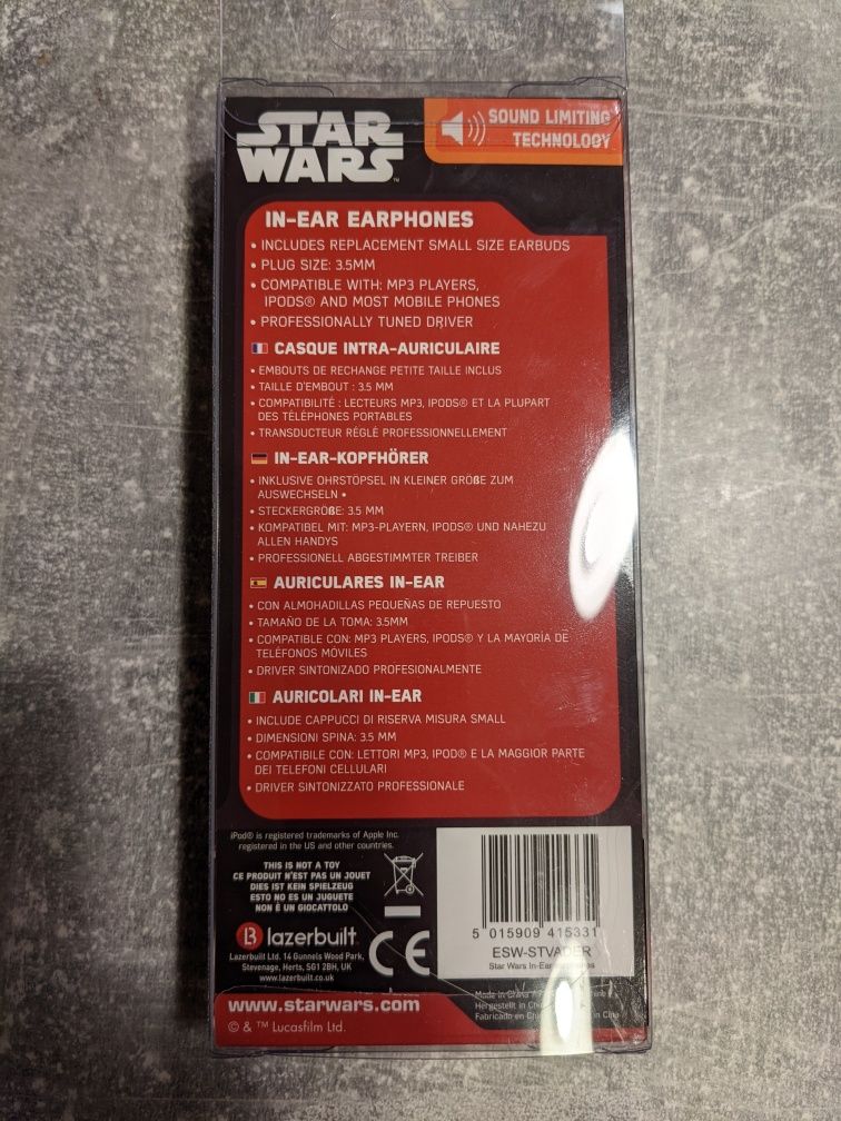 Disney Star Wars słuchawki przewodowe douszne