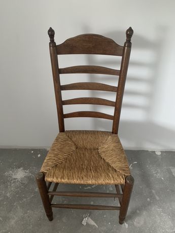 Krzesła dębowe z rattanem 6 sztuk