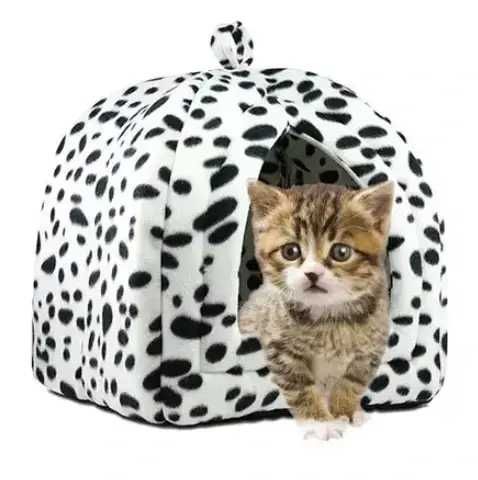 Мягкий флисовый домик лежанка для собак и кошек Pet Hut будка