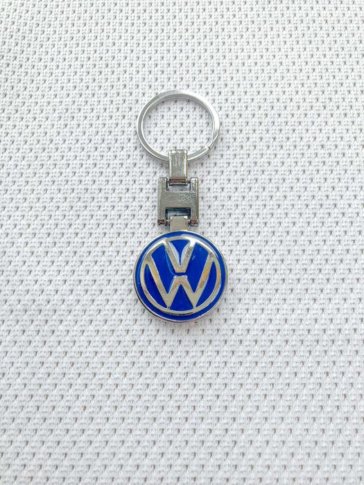 Metalowy Brelok do kluczy samochodowych VW Volkswagen srebrny emblemat