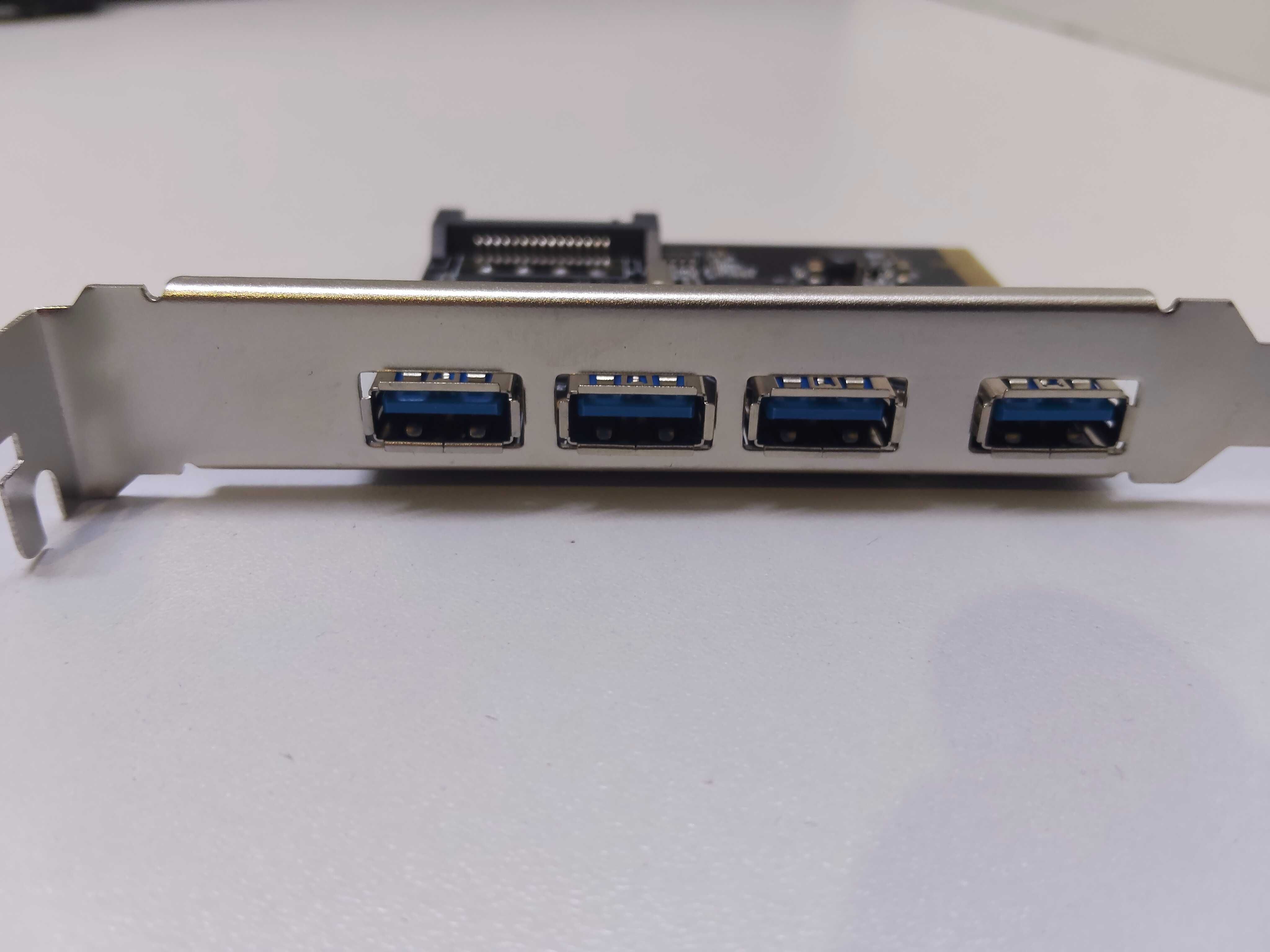 Adapter PCIE USB 3.0 Nowy 4 porty