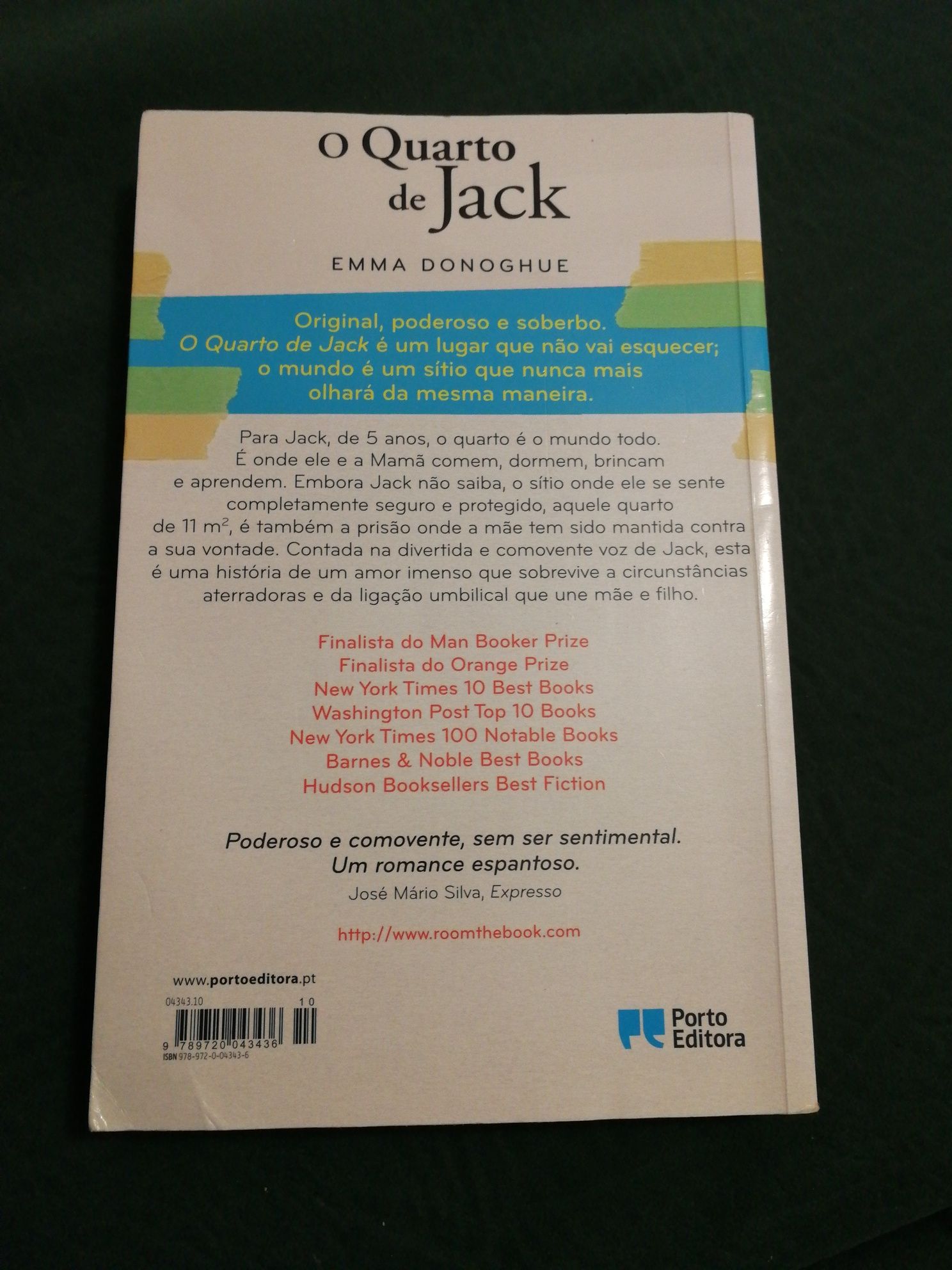 Livro "O Quarto de Jack" de Emma Donoghue