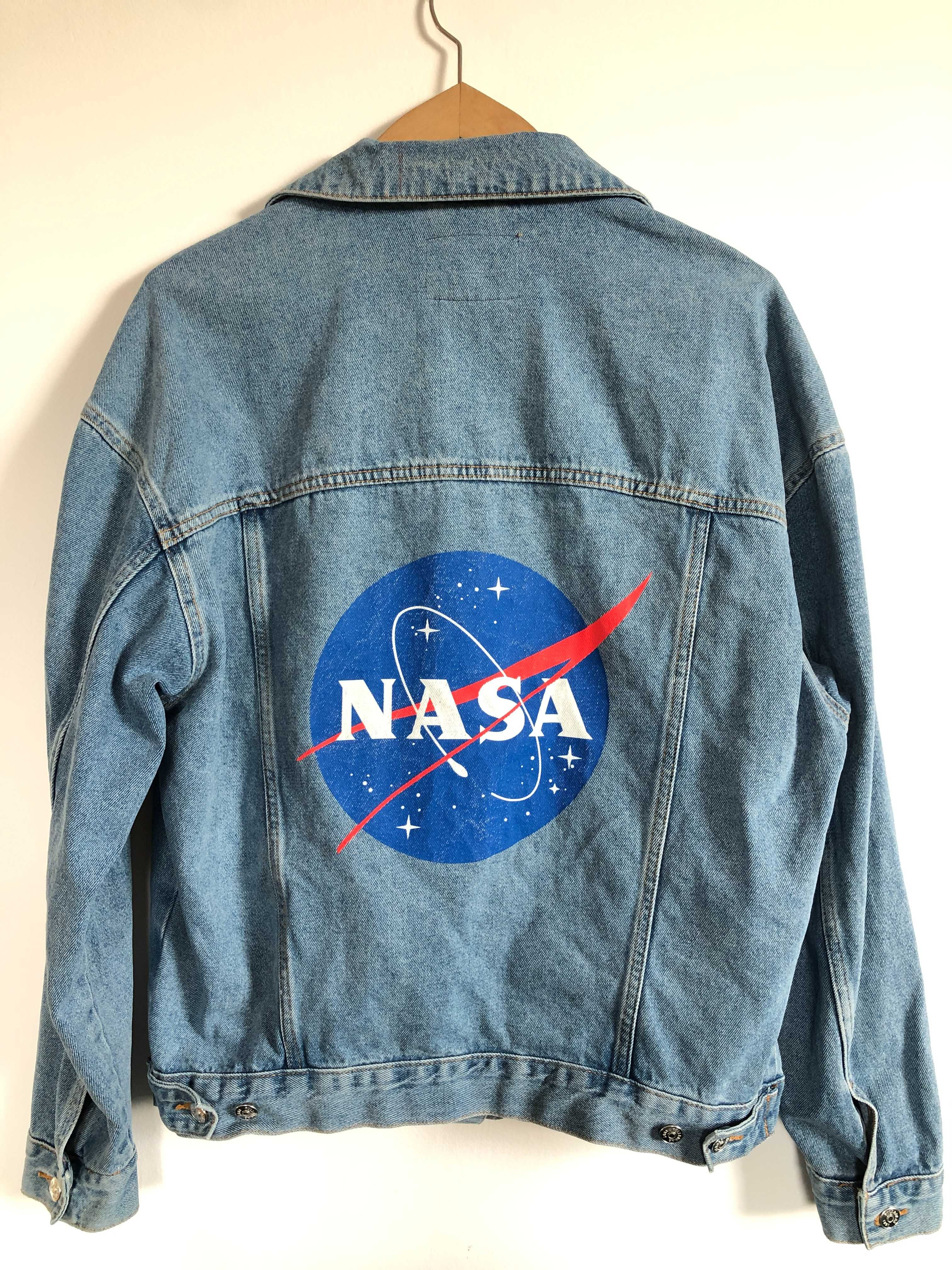 Kurtka jeansowa katana Pull&Bear denim NASA m jeans USA